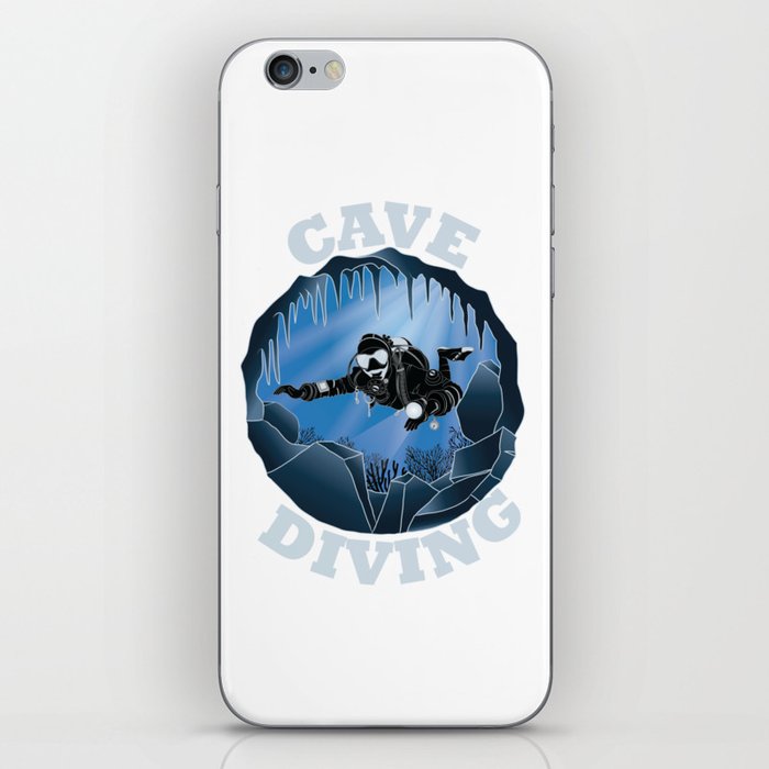 Cave Diving - Underwater Scuba Diver iPhone Skin