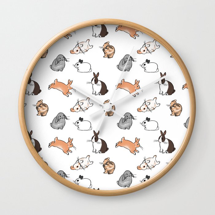 bunnies Wall Clock