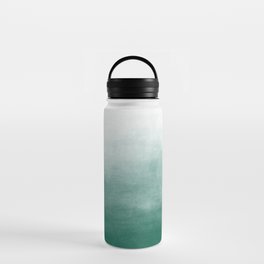 Ombre Paint Color Wash (emerald green/white) Water Bottle