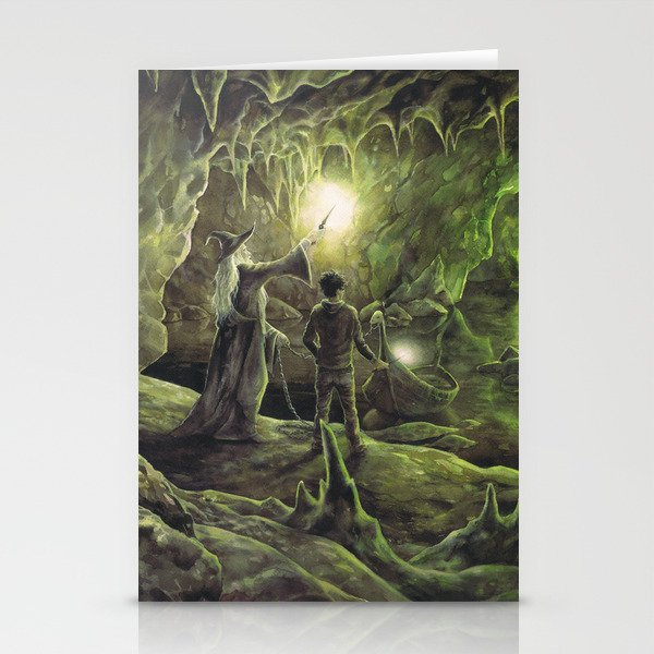 Harry and Dumbledore in the Horcrux Cave Stationery Cards