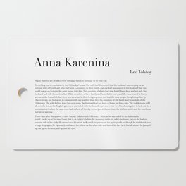 Anna Karenina by Leo Tolstoy Cutting Board