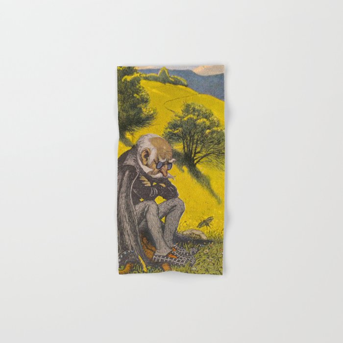 Jugend Munich Illustrated Weekly For Art And Life 1907 Fantasy Fairy Tale Sad Old Man Hand Bath Towel By Enshape