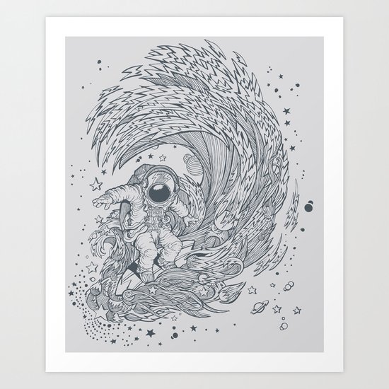 I only surf on Comets Art Print