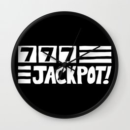 777 Jackpot Wall Clock | Lasvegas, Black And White, Lucky, Seven, Winner, 777, Graphicdesign, Jackpot, Typography, Fruitmachine 