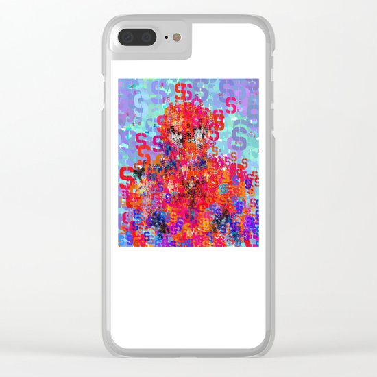 Spider Type Man - Abstract Pop Art Comic Clear iPhone Case