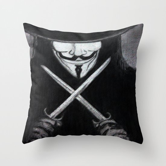 V for Vendetta (by Esin )5 Throw Pillow