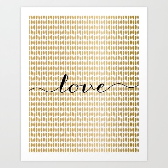Love Gold Art Print
