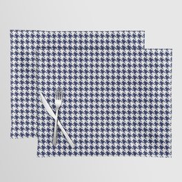 PreppyPatterns™ - Modern Houndstooth - navy blue and white Placemat