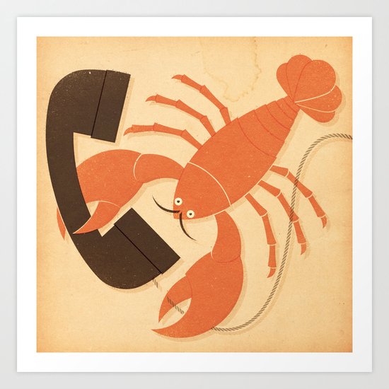 Lobster Salvador Art Print