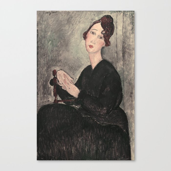 Portrait of Dedie Hayde by Amedeo Modigliani Canvas Print