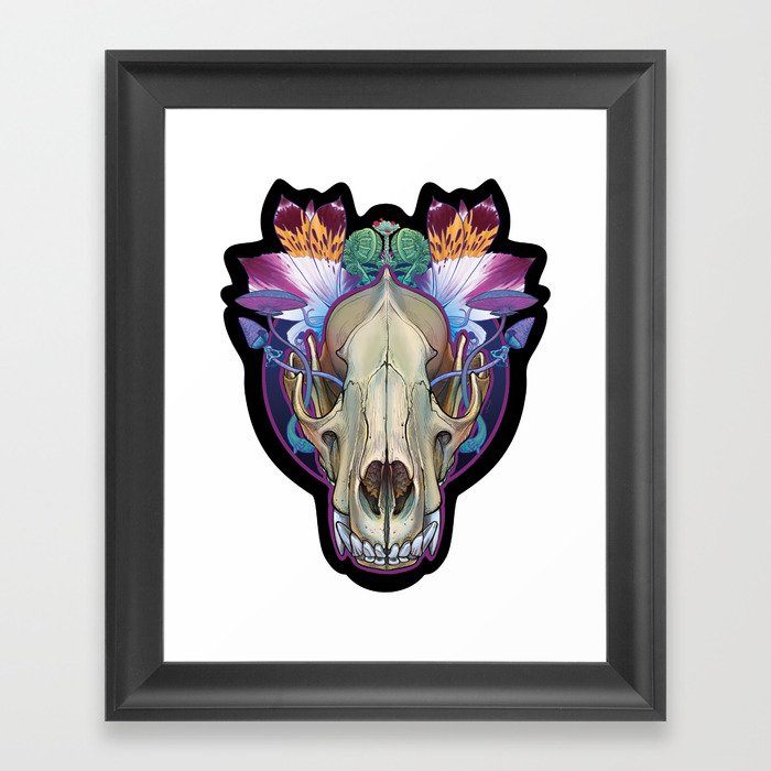 Wolf Skull Framed Art Print