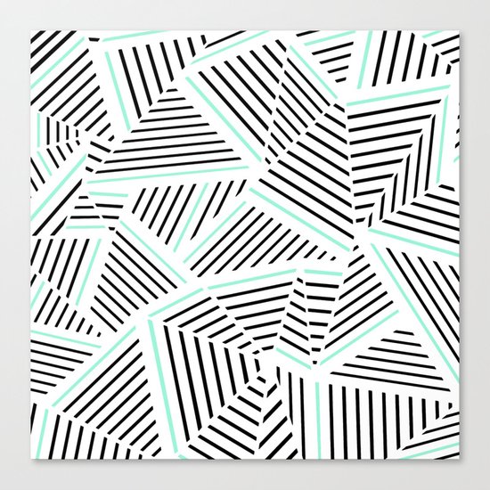 Ab Linear Zoom With Mint Canvas Print