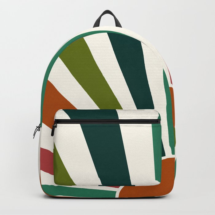 Multicolor retro Sun design 11 Backpack