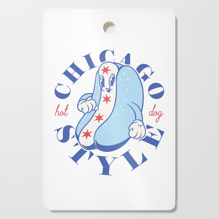 Chicago Style Hot Dog Cutting Board