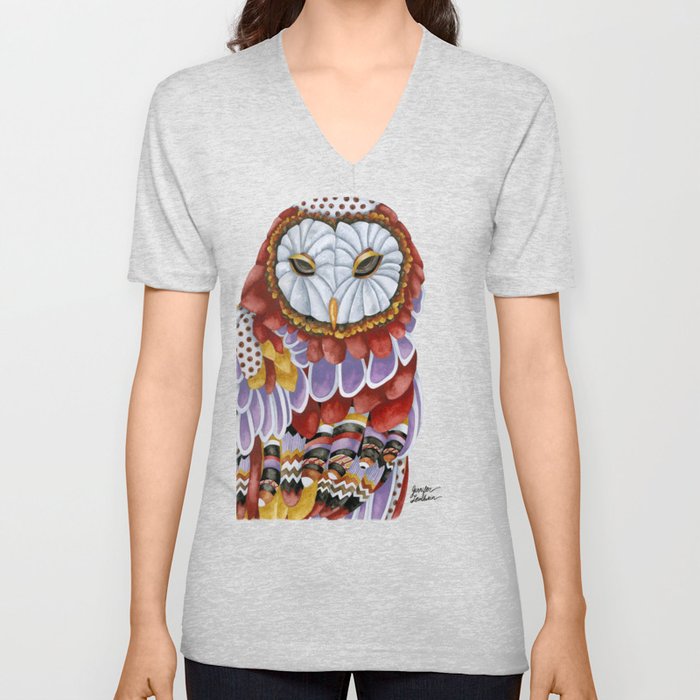 Owl Aura 2 V Neck T Shirt