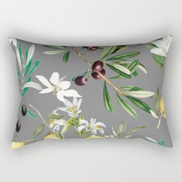 Olives, lemon, citrus, Mediterranean art  Rectangular Pillow