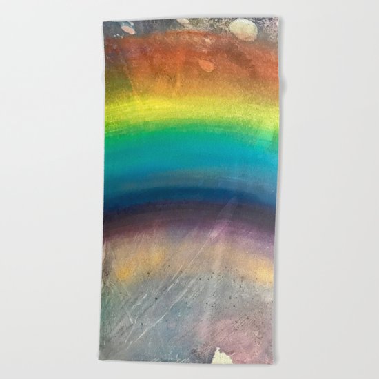 Rainbow Painting Beach Towel