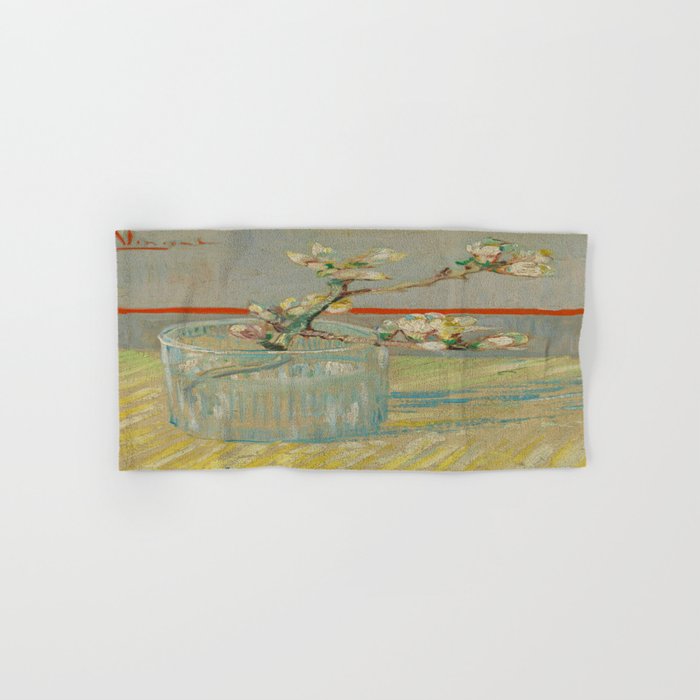 Vincent Van Gogh " Blossoming Almond Branch in a Glass Hand & Bath Towel
