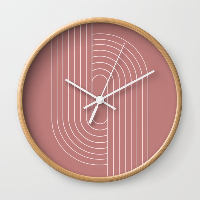 Oval Lines Abstract XXIV Wall Clock