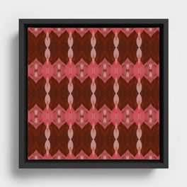 abstract pattern in pink colors with browns Framed Canvas
