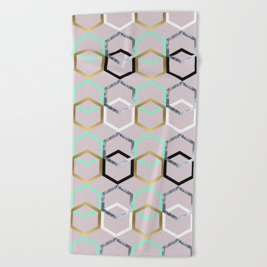 Textures and Interceptions Beach Towel
