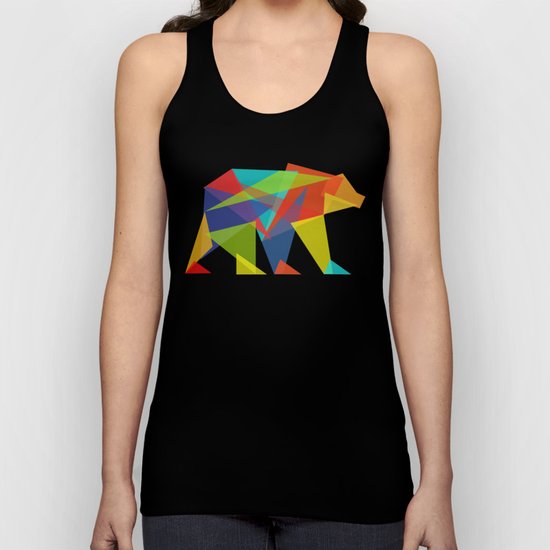 Fractal Geometric bear Unisex Tank Top