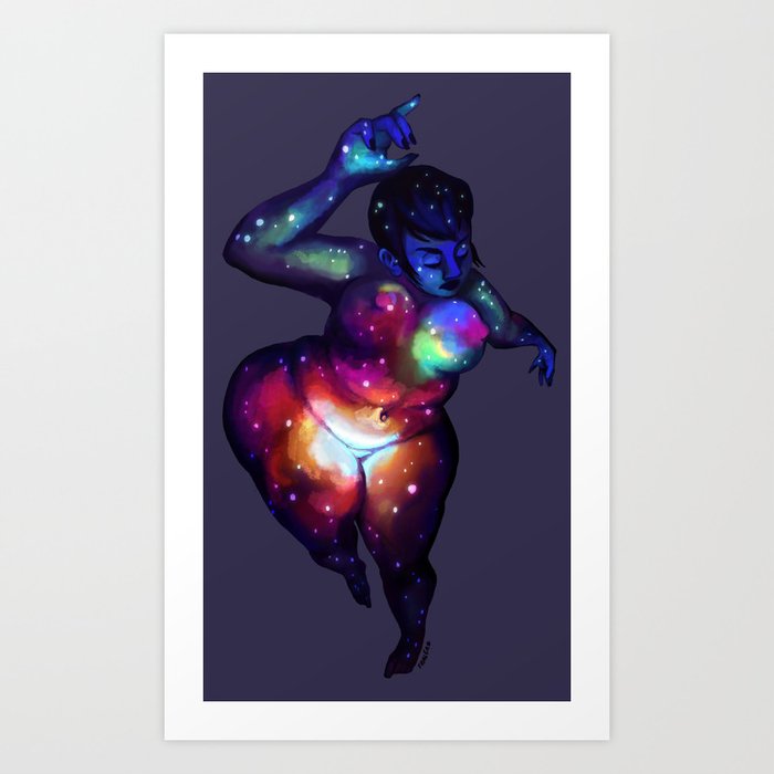 Galaxy Gal Art Print