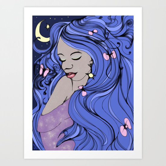 Moon Goddess Art Print
