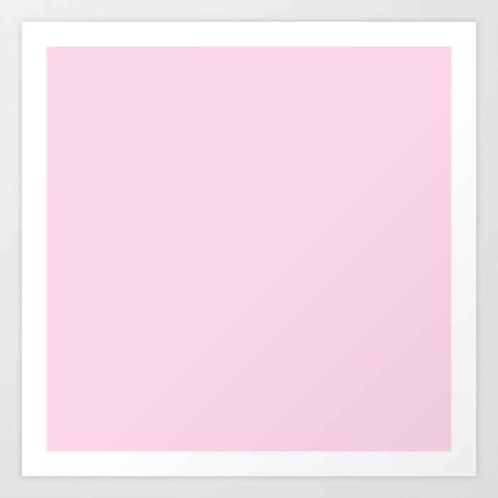 Think Pastel Pink - Solid Color - Powder Pink Art Print
