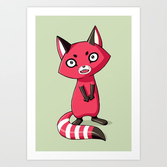 Shy Raccoon Art Print