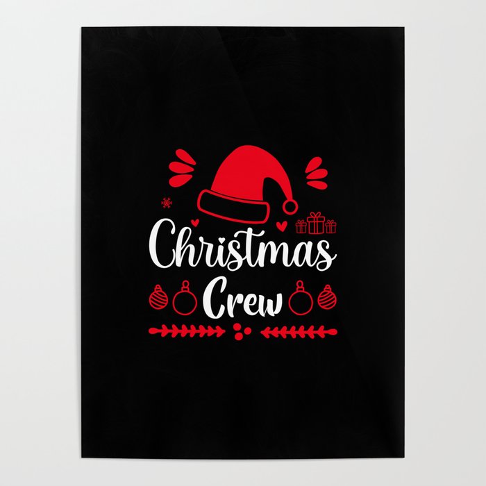 Christmas Crew 2023 Family Matching Santa Xmas Poster