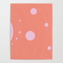 Orbit, pink Poster