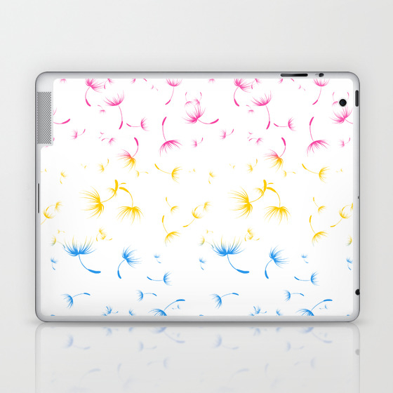 Dandelion Seeds Pansexual Pride White Background Laptop Ipad Skin By Falln Society6 Since my panromantic/pansexual wallpapers from last year are going crazy again, i decided to make a second round (if you want. dandelion seeds pansexual pride white background laptop ipad skin by falln