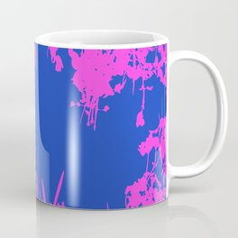 Blue And Hot Pink Grunge Artwork Coffee Mug
