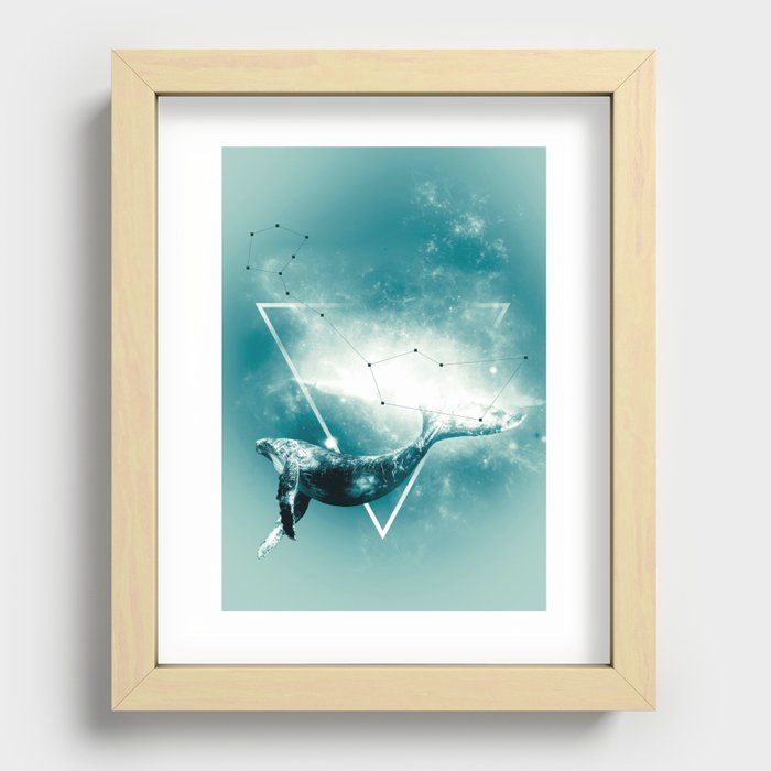 The Whale - Blu Recessed Framed Print