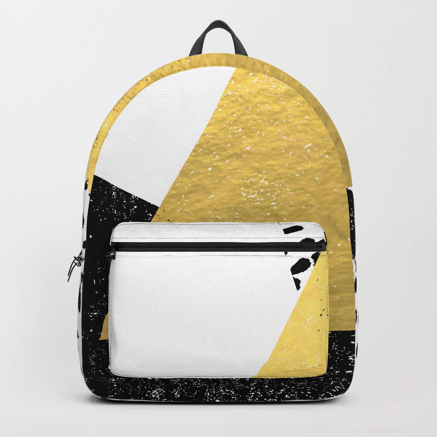 Erida Abstract Black And White Gold Triangle Painted Dots