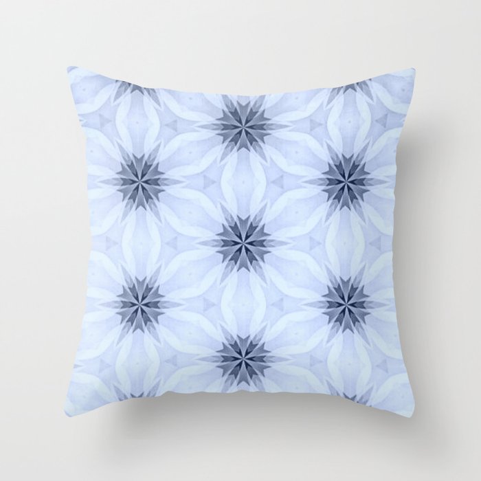 Blue Flower Lace Throw Pillow by LaurenW Designs Society6