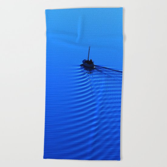 Vibrant Sailing to the Blues Beach Towel