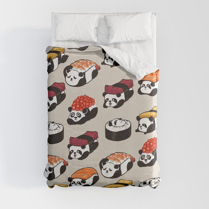 Sushi Panda Duvet Cover