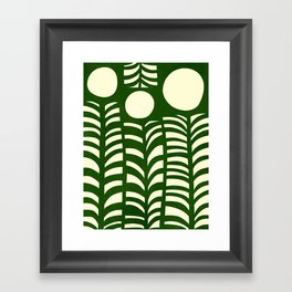 Abstract-botanical 31 green Framed Art Print