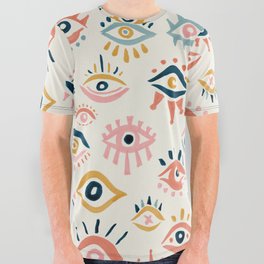 Mystic Eyes – Primary Palette All Over Graphic Tee