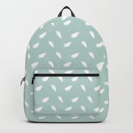 Soft Blue and White Pattern Backpack