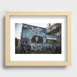 Blue Street Art Recessed Framed Print