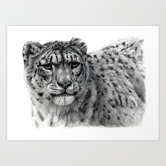 Snow Leopard G2010-003 Art Print