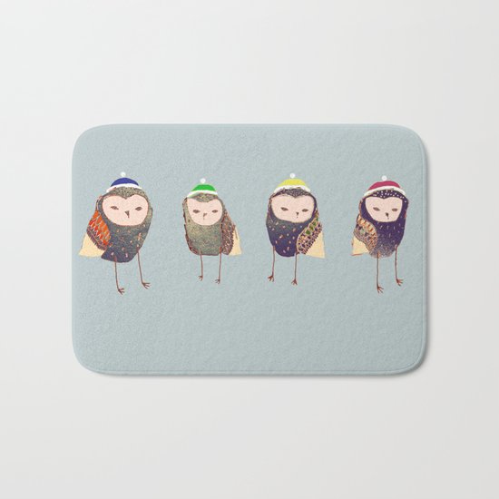 Owls. Bath Mat