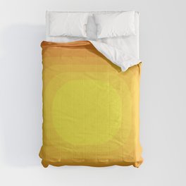 Gradient Sun Abstract Vintage Pattern Geometric Comforter