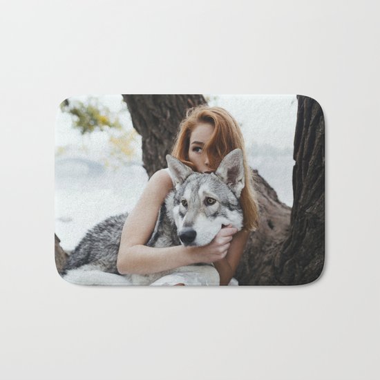 Girl wolf Bath Mat