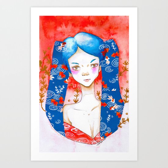 Fish Head Art Print
