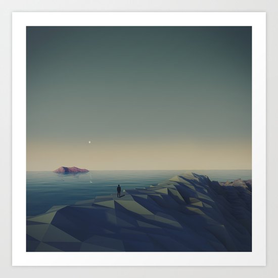 Trapped in low-poly Art Print