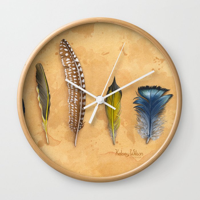Midwest Feathers Wall Clock